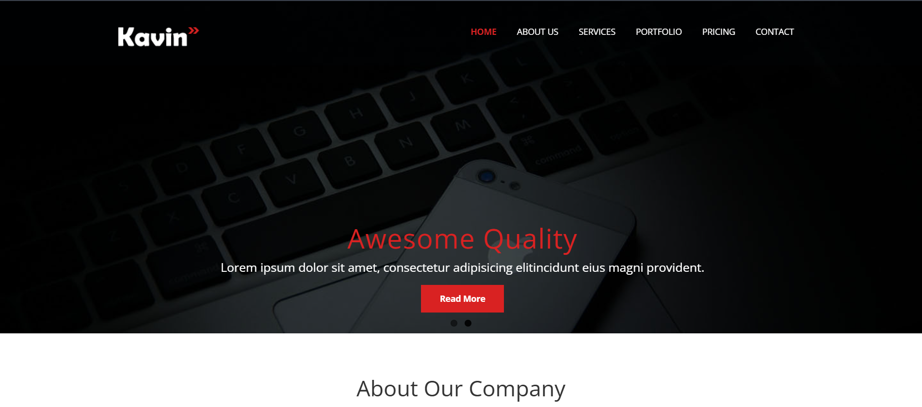 Minimal Business template